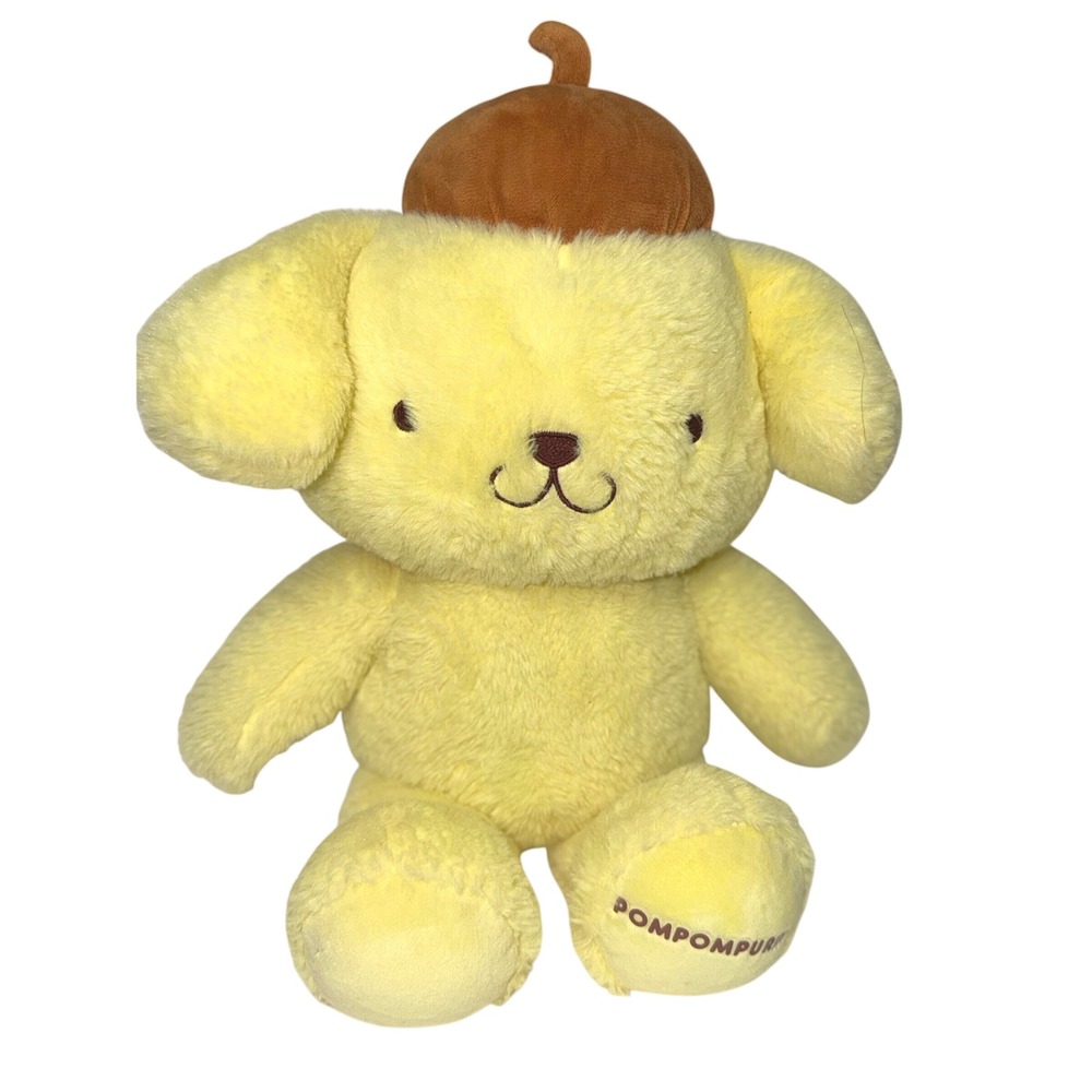 Build-A-Bear Sanrio Pompompurin Plush Yellow Dog Brown Beret Stuffed Animal